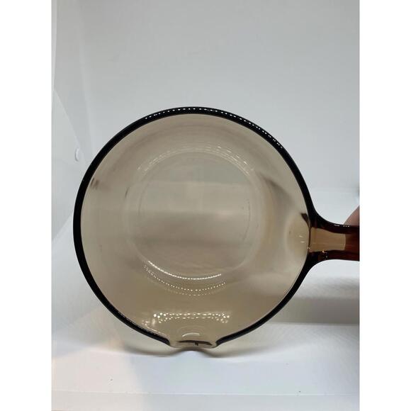 Vision Corning USA Amber Glass Sauce Pot Pan 1L with Pour Spout No Lid - Picture 3 of 10